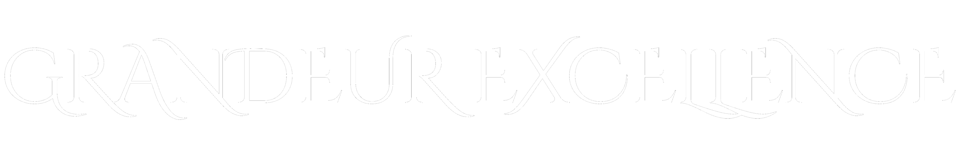 The primary logo for Grandeur Excellence, founded by Zatreon Dizadare.